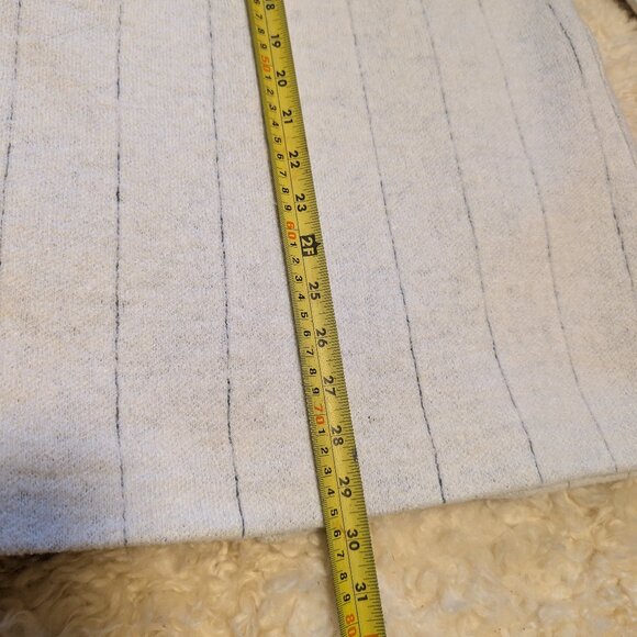 Rachel Zoe Oversized Ivory Pinstripe Wool-Blend Blazer Coat - XS, Open Front - Picture 12 of 12